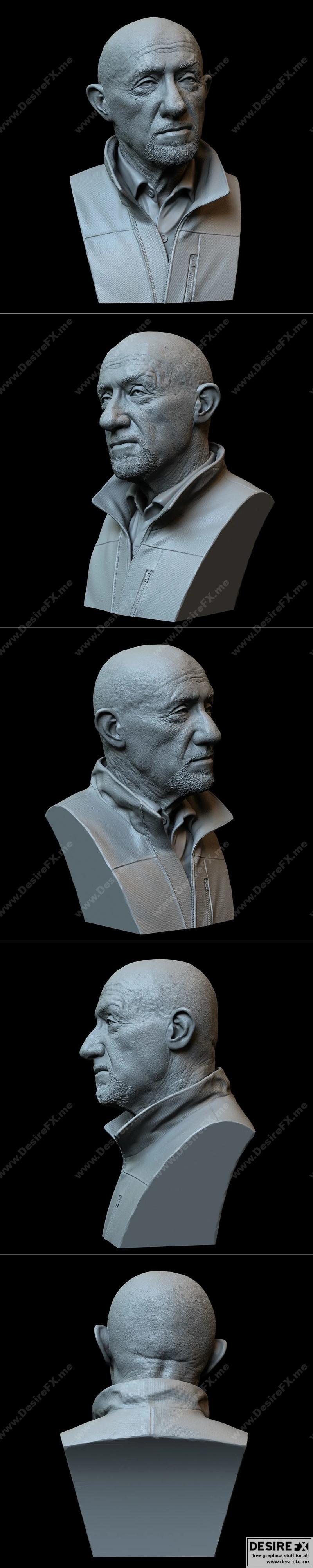 迈克·埃尔曼特鲁特 3D打印模型|Mike Ehrmantraut (Jonathan Banks) from Breaking Bad and Better Call Saul – 3D Print Model STL
