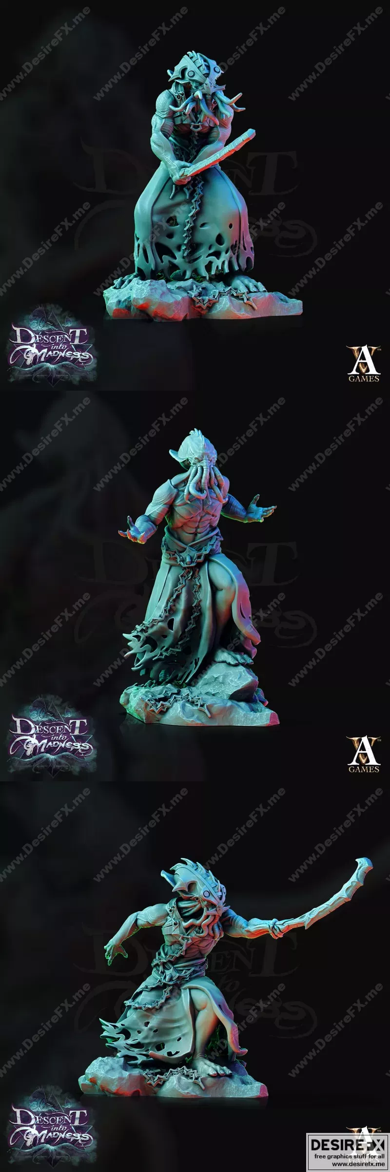 ArchvillainGames《深spawn》3D打印模型|ArchvillainGames – Descent into Madness – Deepspawn – 3D Print Model STL