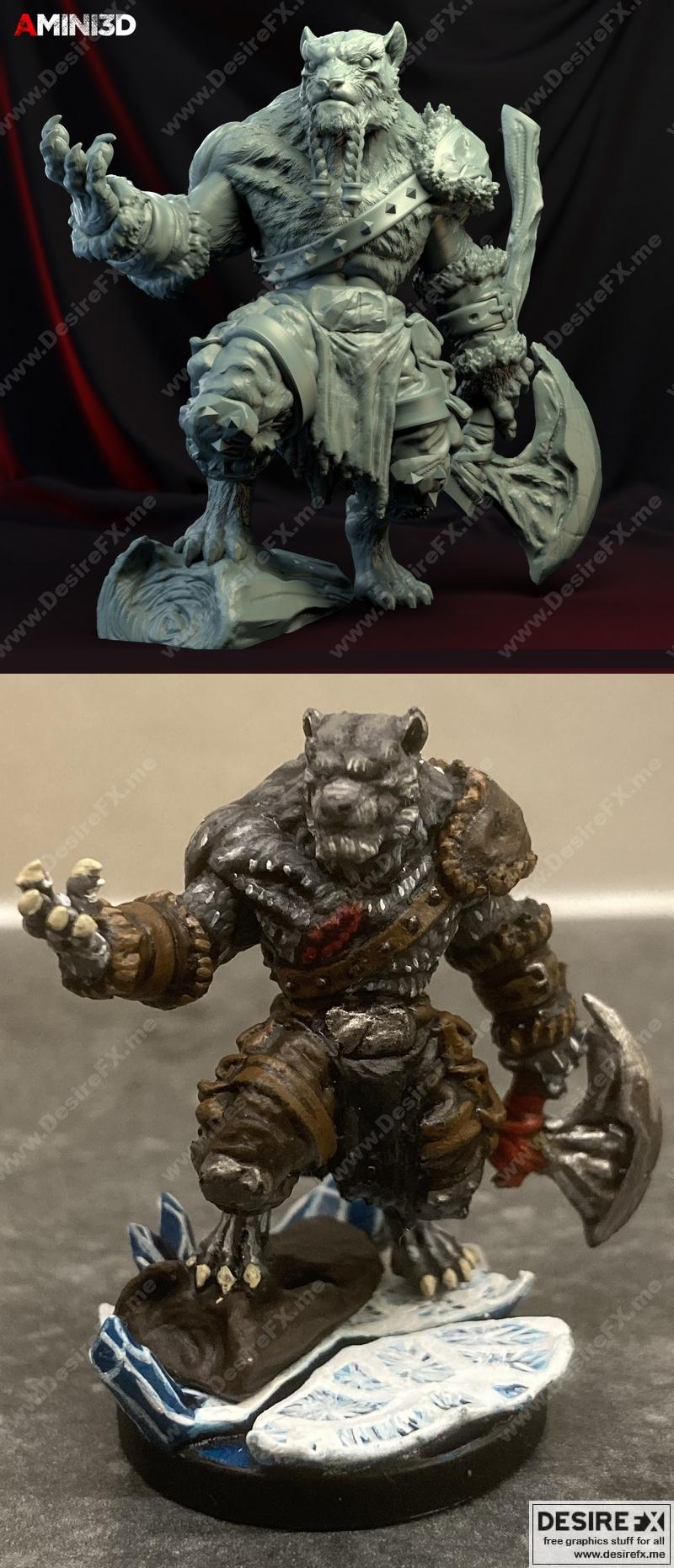 3D打印模型：巴比伦战士男角色|Tabaxi Barbarian Male – 3D Print Model STL