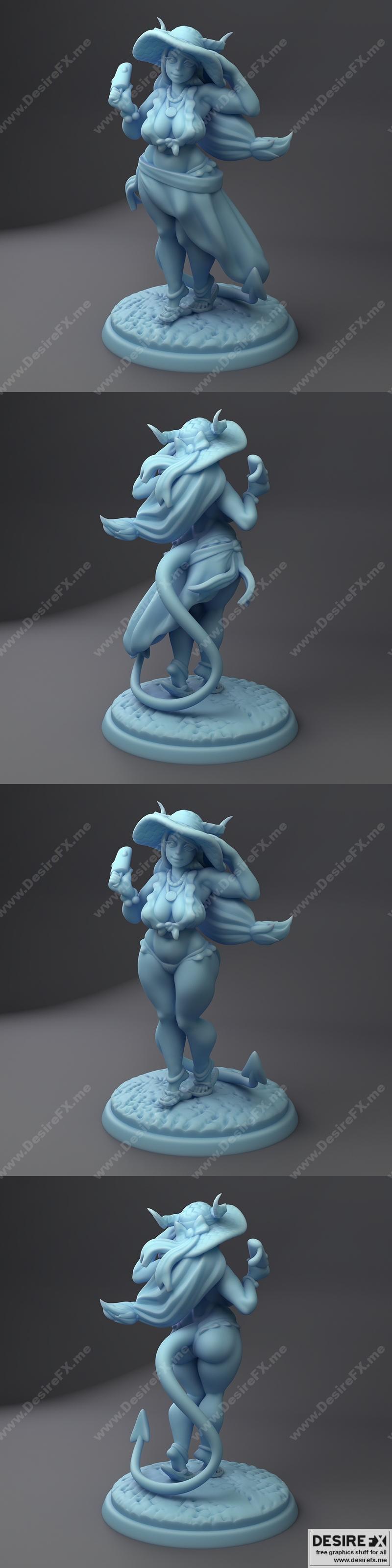 夏日恶魔姬 3D打印模型|Summertime Succubus – 3D Print Model STL