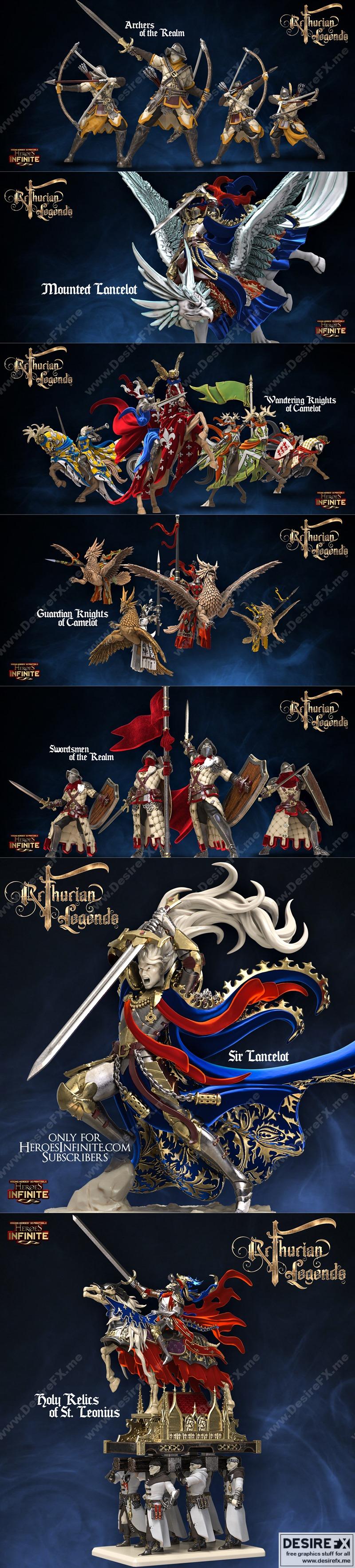 英雄无限——亚瑟王传说 3D打印模型|Heroes Infinite – Arthurian Legends September 2022 – 3D Print Model STL