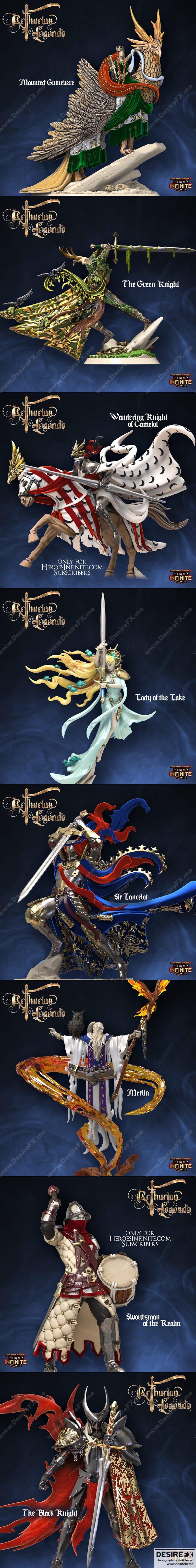 英雄无限——亚瑟王传说 3D打印模型|Heroes Infinite – Arthurian Legends September 2022 – 3D Print Model STL