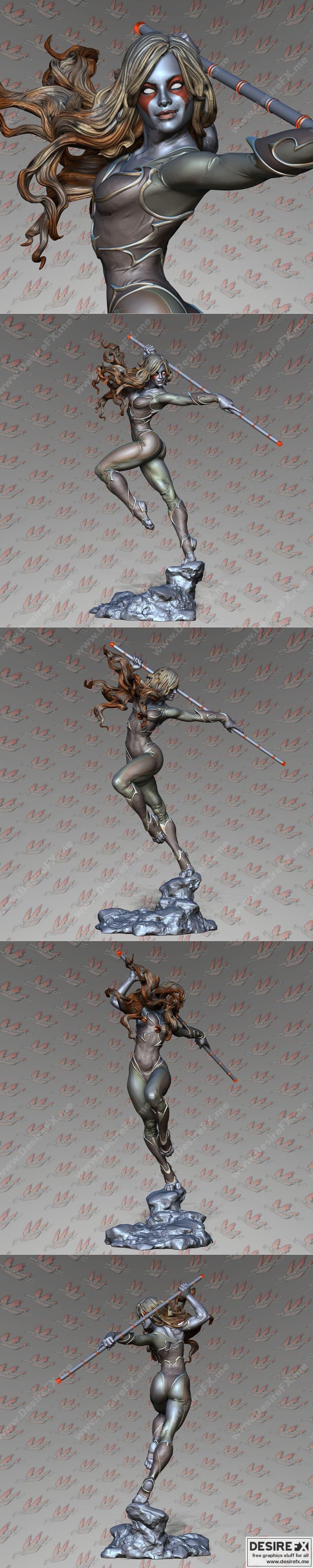 Cheetara - 巨人像收藏工作室 - 3D打印模型|Cheetara – Gargoyles – Prey Collection Studio – 3D Print Model STL
