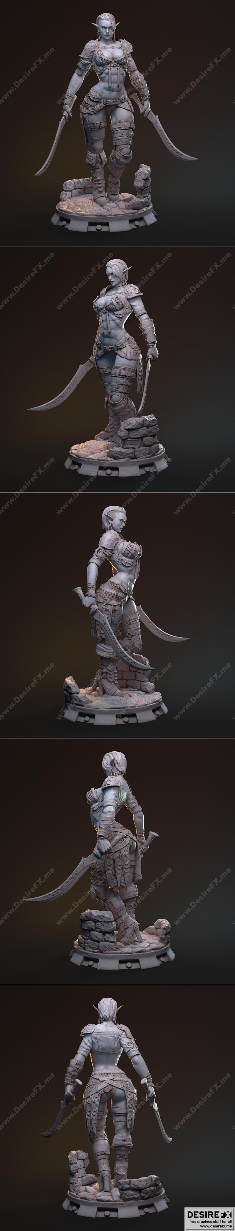 晨曦姐妹团——汉扎——3D打印模型|Sisters of the Dawn – Hanza – 3D Print Model STL