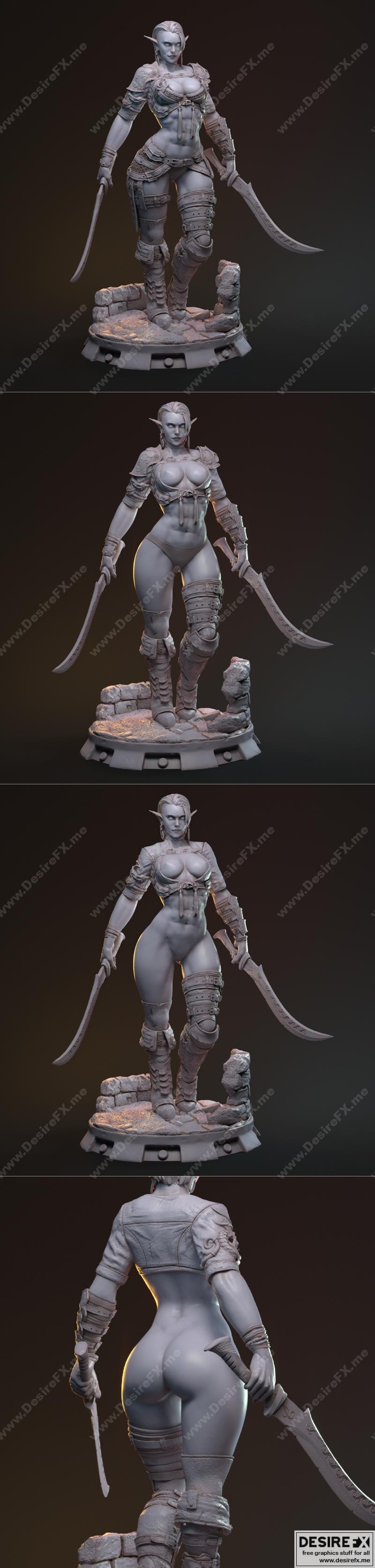 晨曦姐妹团——汉扎——3D打印模型|Sisters of the Dawn – Hanza – 3D Print Model STL