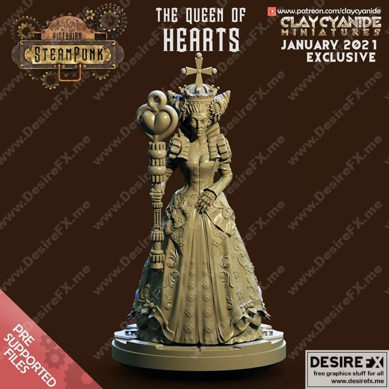 维多利亚蒸汽朋克风女王之心3D打印模型|ClayCyanide – Victorian SteamPunk – Queen of Hearts – 3D Print Model STL