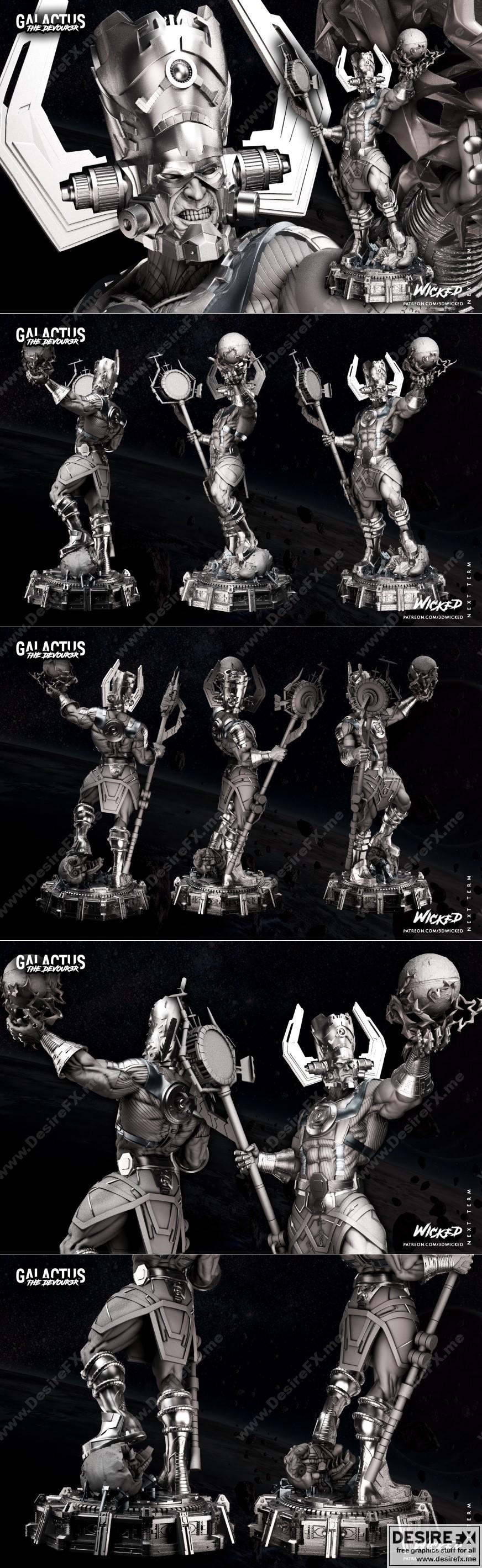 伽拉克萨——邪恶——3D打印模型|Galactus – Wicked – 3d print model