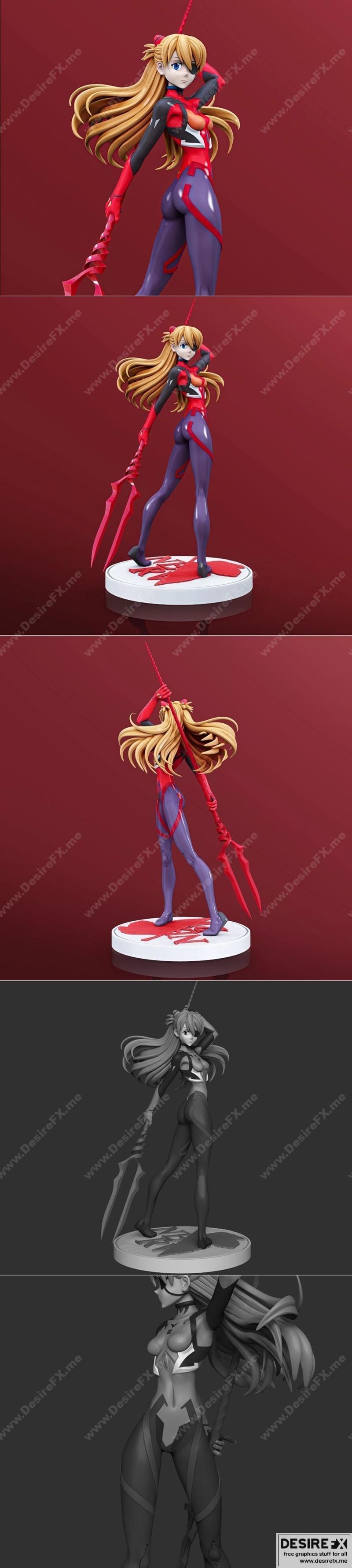 《新世纪福音战士：明日香·3D打印模型》|Asuka Langley – Evangelion – 3D Print Model STL