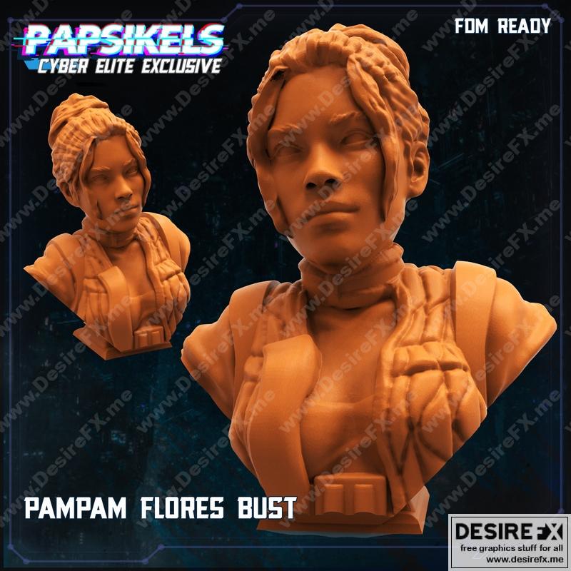Pampam Flores bust 3D打印模型|Pampam Flores Bust – 3D Print Model STL