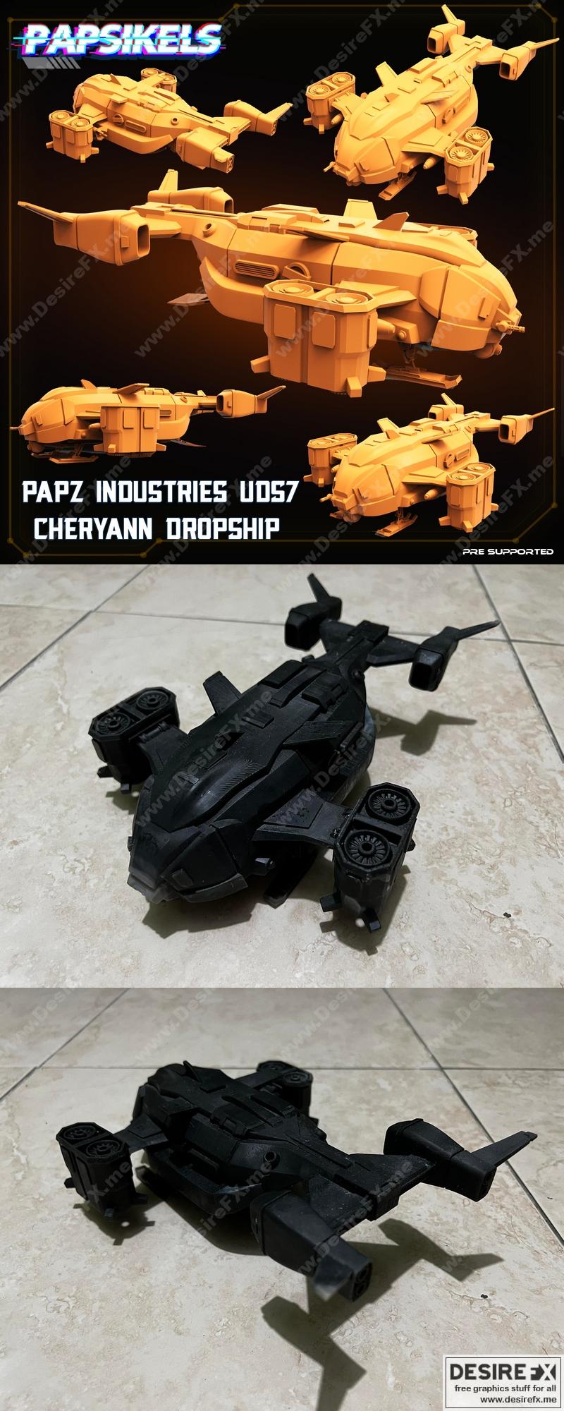 PAPZ Industries UDS7 蔚蓝小车 3D打印模型|PAPZ Industries UDS7 Cheryann Dropship – 3D Print Model STL