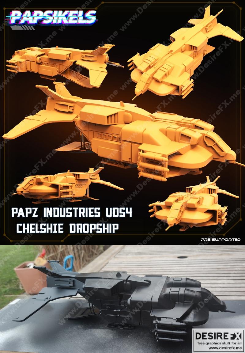 PAPZ Industries UDS4 女神Chelshie 3D打印模型|PAPZ Industries UDS4 Chelshie Dropship – 3D Print Model STL