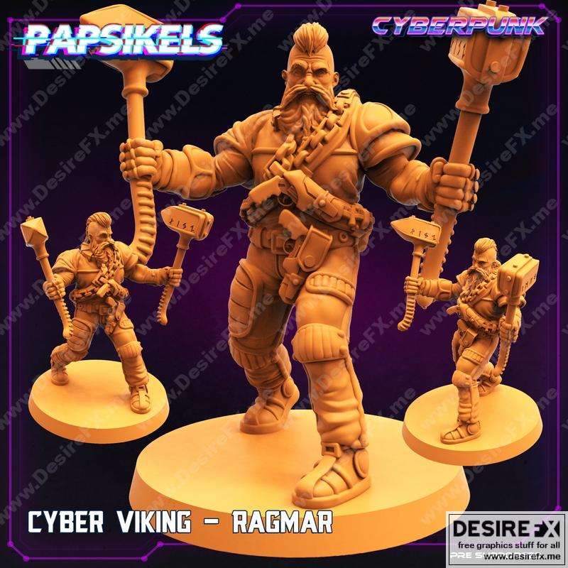 Cyber Viking系列角色Ragmar 3D打印模型|Cyber Viking – Ragmar – 3D Print Model STL