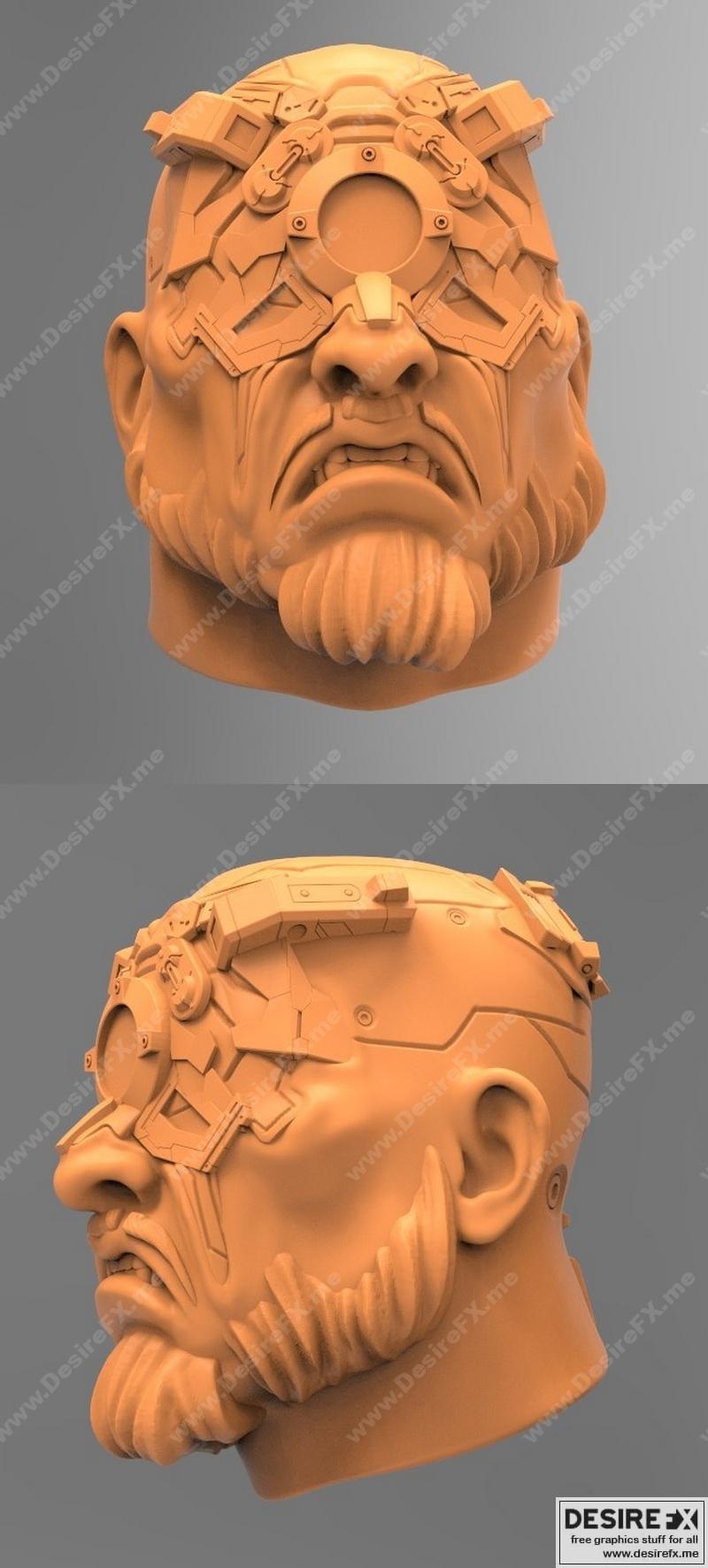 Royce Head - 魔暴团前首领 - 3D打印模型|Royce Head – Maelstorm Gang Former Leader – 3D Print Model STL