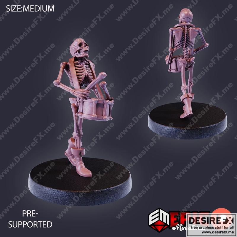 骨架乐手 - 3D打印模型|Skeleton Musicians – 3D Print Model STL