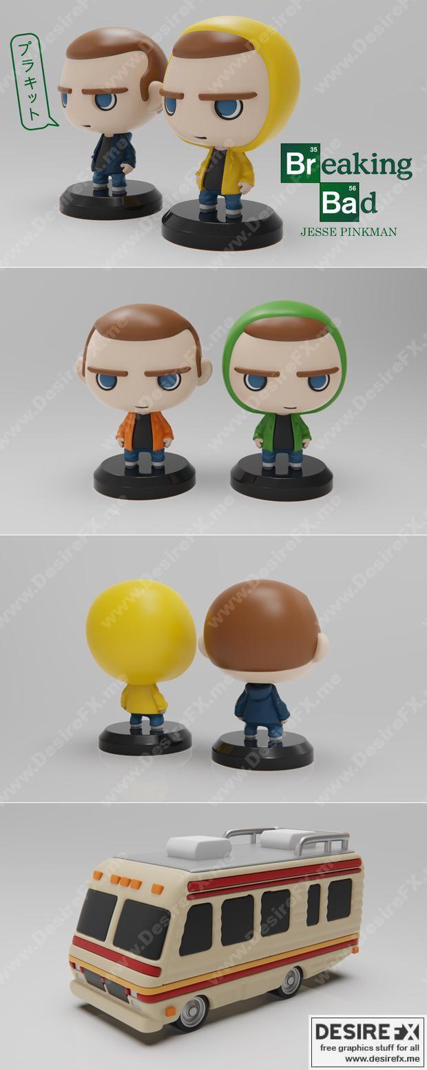Plakit – 破坏者 贾斯汀 3D打印模型|Plakit – Breaking Bad, Jesse e Trailer – 3D Print Model STL