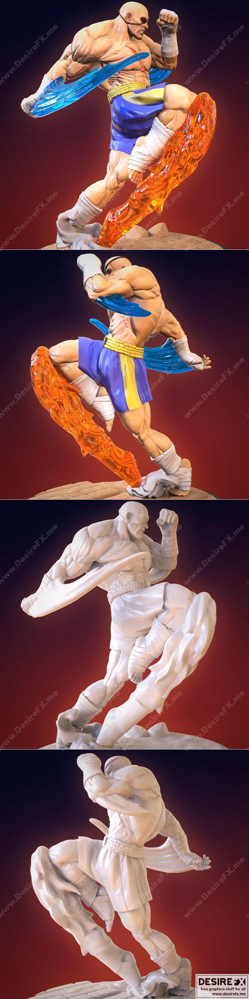 Sagat 3D打印模型|Sagat – 3D Print Model STL