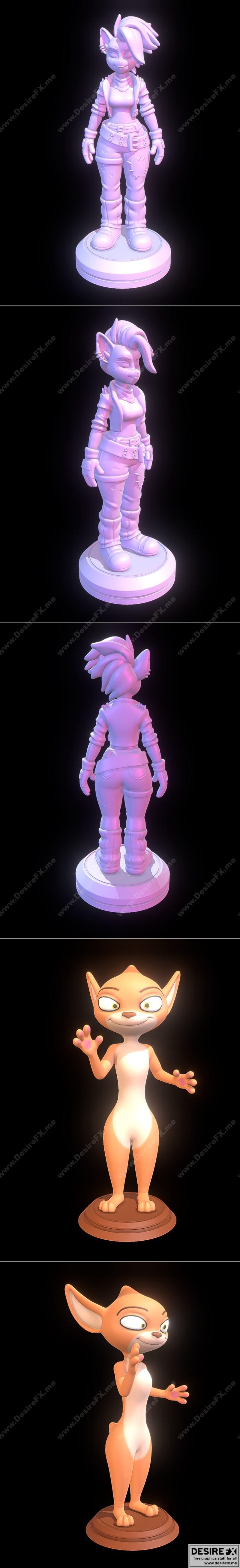 Tawna塔娜 -  Crash Bandicoot 4冒险者 - 3D打印模型 STL|Tawna Bandicoot – Crash Bandicoot 4 and Sorrel – Dragon Rider – 3D Print Model STL
