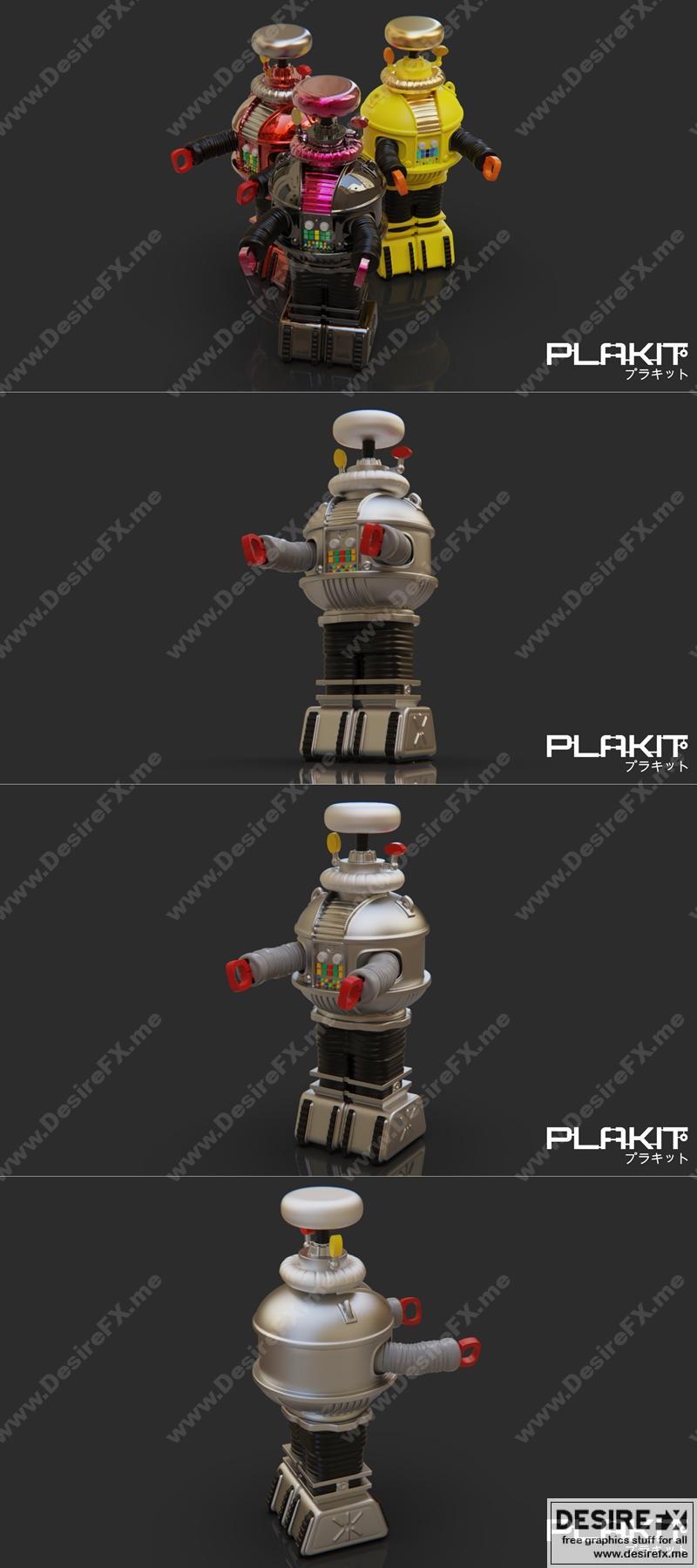 PlaKit - 机器人B-9 3D打印模型|PlaKit – LostIn Space Robot B-9 – 3D Print Model STL