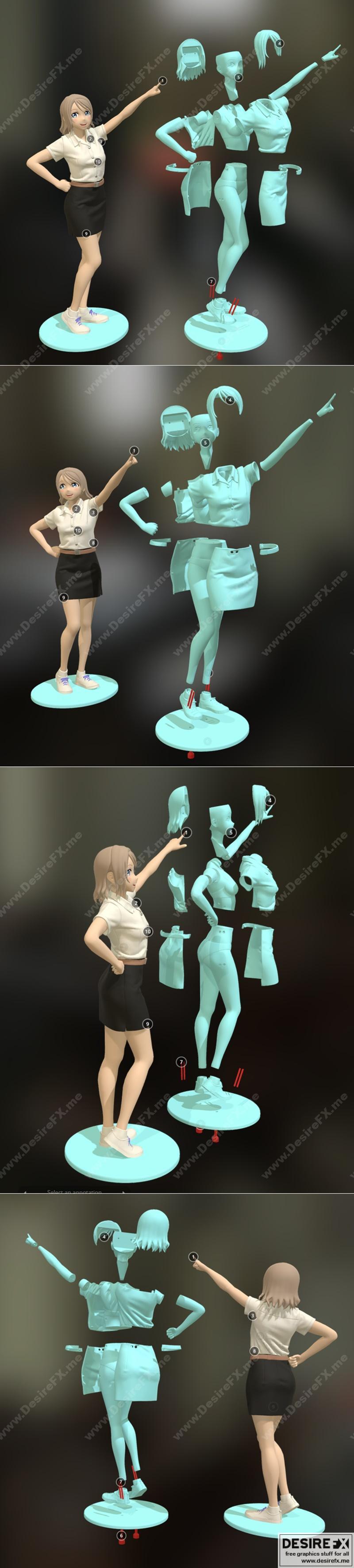Freshy Girl 3D打印模型|Freshy Girl – 3D Print Model STL