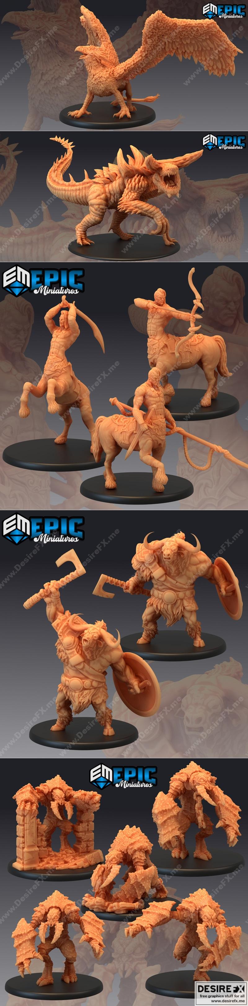 史诗迷你款——怪物暴动——3D打印模型|Epic Minis – Monster Rampage – 3D Print Model STL
