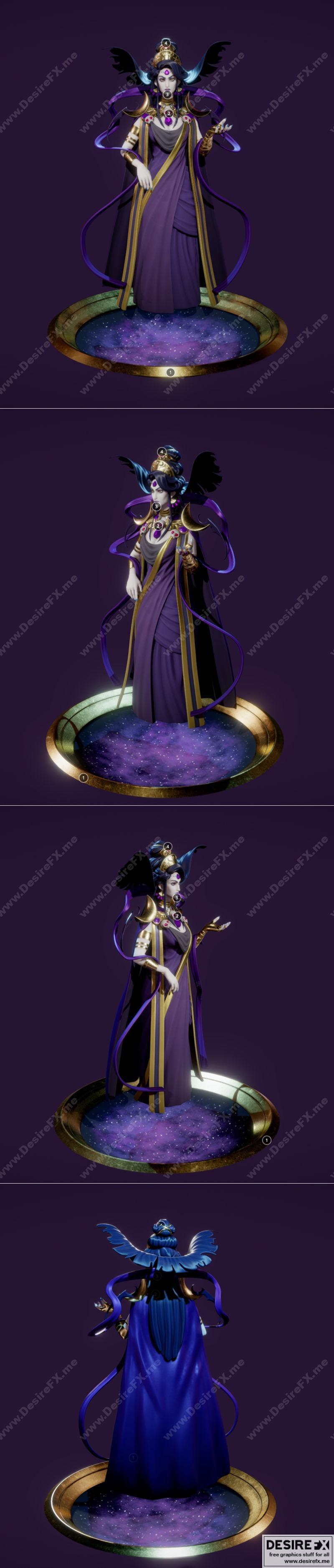 Nyx（哈迪斯主题）3D打印模型|Nyx (Hades fanart) – 3D Print Model STL