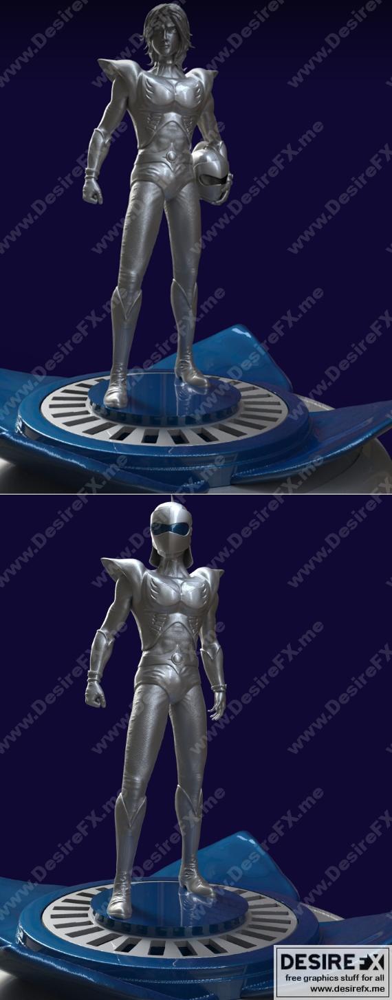 Actarus雕像 - 3D打印模型|Actarus statue – 3D Print Model STL