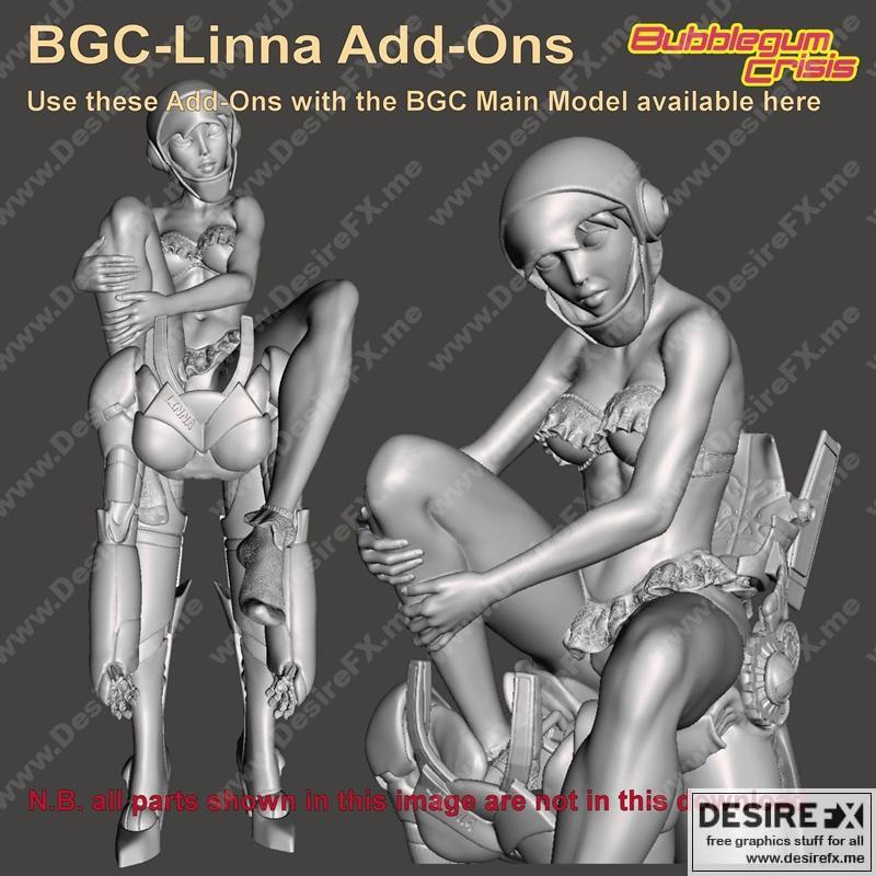 BGC Linna 硬质套装 3D打印模型|BGC Linna HARD Suit – ADULT Add-Ons ONLY – 3D Print Model STL