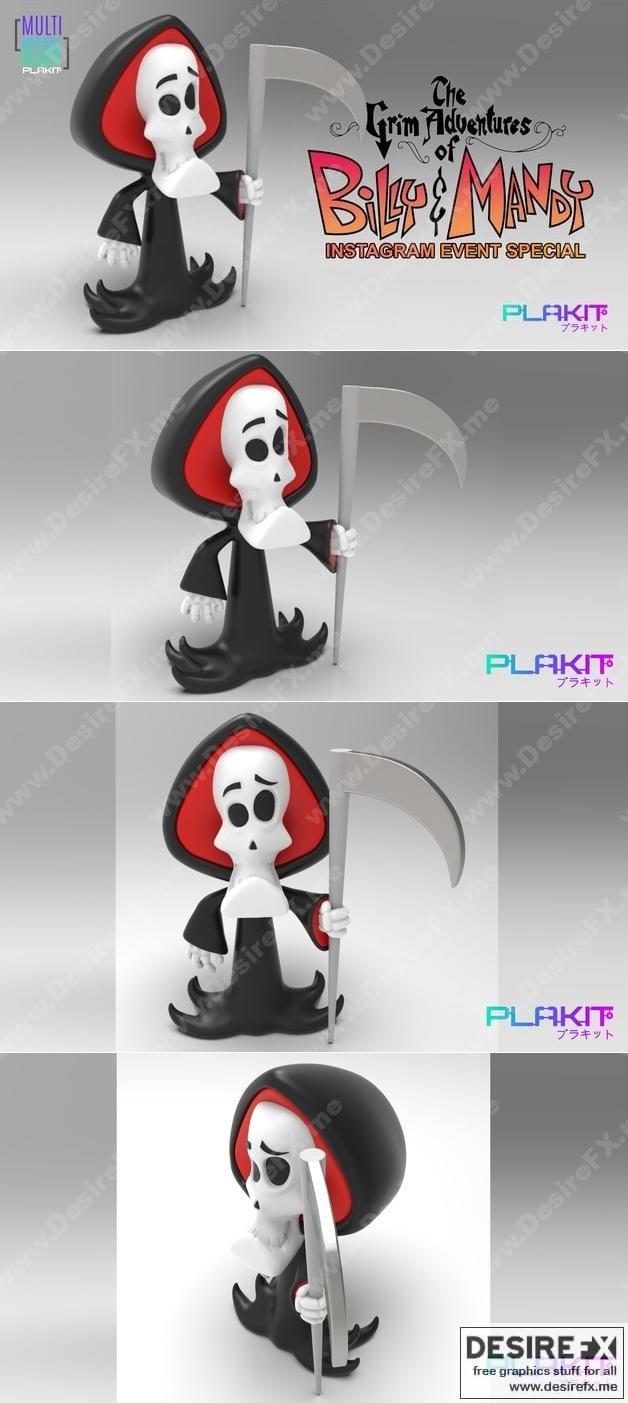 Plakit 3D打印模型：《grim 剑魂》角色模型|Plakit As Aventuras de Grim, Grim Reapert – 3D Print Model STL