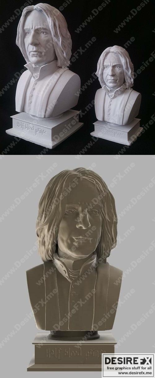 斯内普教授3D打印模型|Severus Snape Bust – 3D Print Model STL
