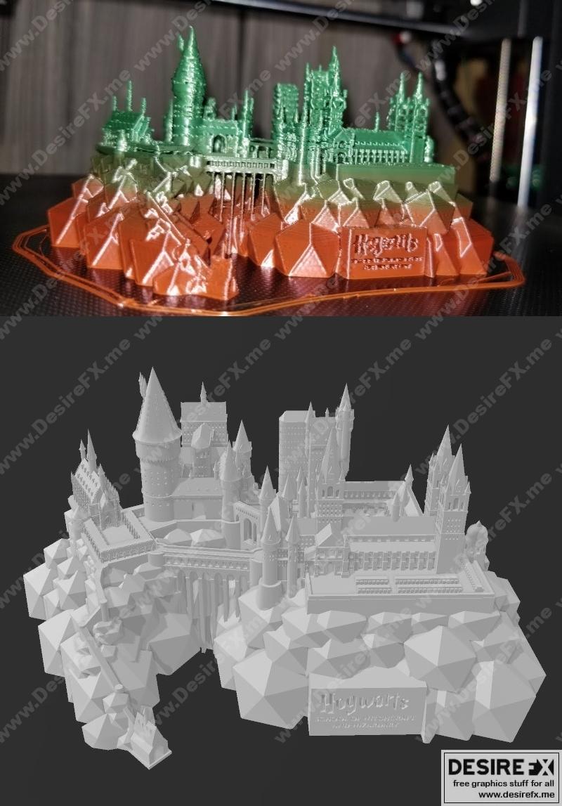 迷你霍格沃茨 3D打印模型|Mini Hogwarts – 3D Print Model STL