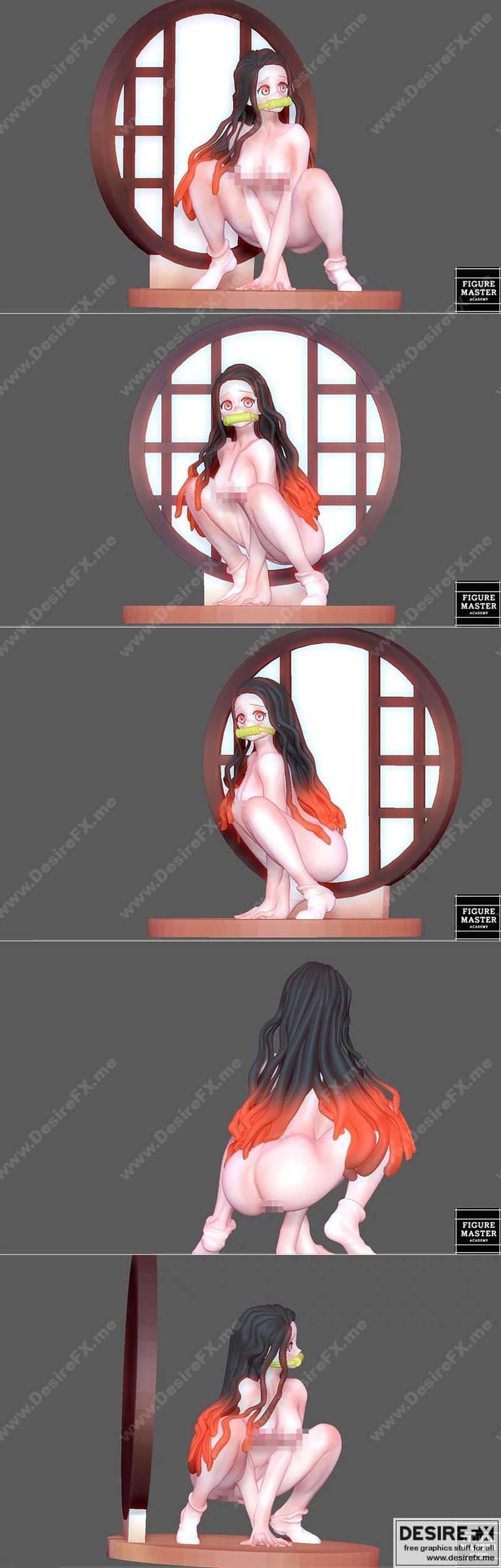 《鬼灭之刃·我妻善逸3D打印模型》|Nezuko Sit Naked Nude Hentai Demon Slayer Kimetsu Sexy Girl Anime – 3D Print Model STL