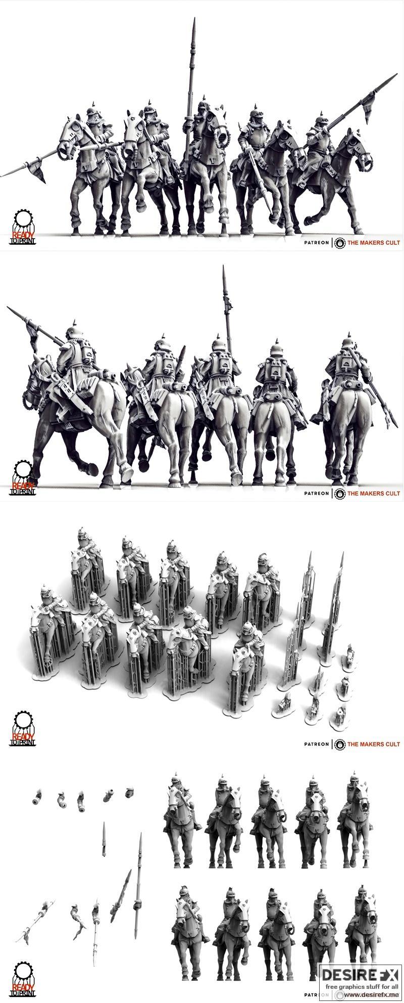 Valour Korps shock骑兵 3D打印模型|The Makers Cult – Valour Korps – Shock Cavalry – 3D Print Model STL