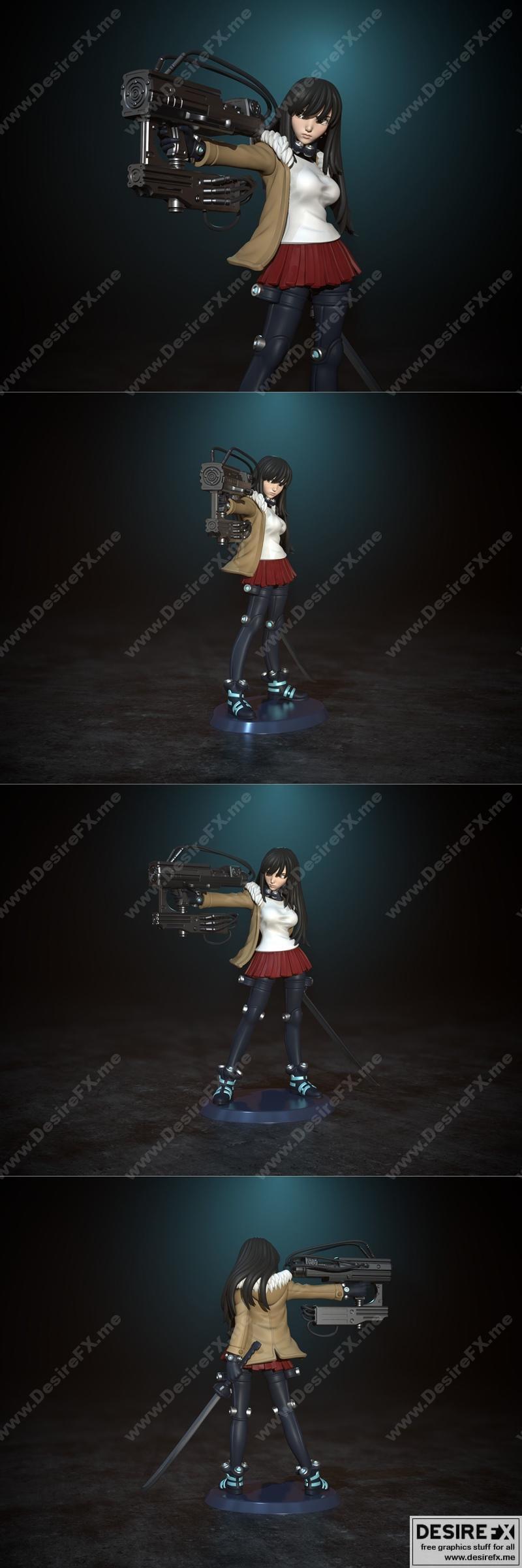 瑞卡·志摩学校制服 甘茨·三枝 3D打印模型|Reika Shimohira School uniform Gantz Mitsu Kage – 3D Print Model STL