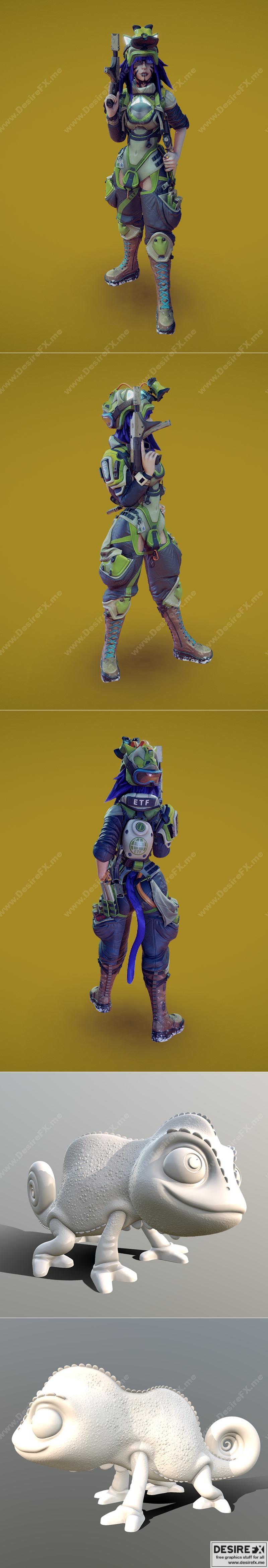 Artwar 3 3D打印模型：ETF指挥官与帕斯卡|Artwar 3 – Etf Commander and Pascal – 3D Print Model STL