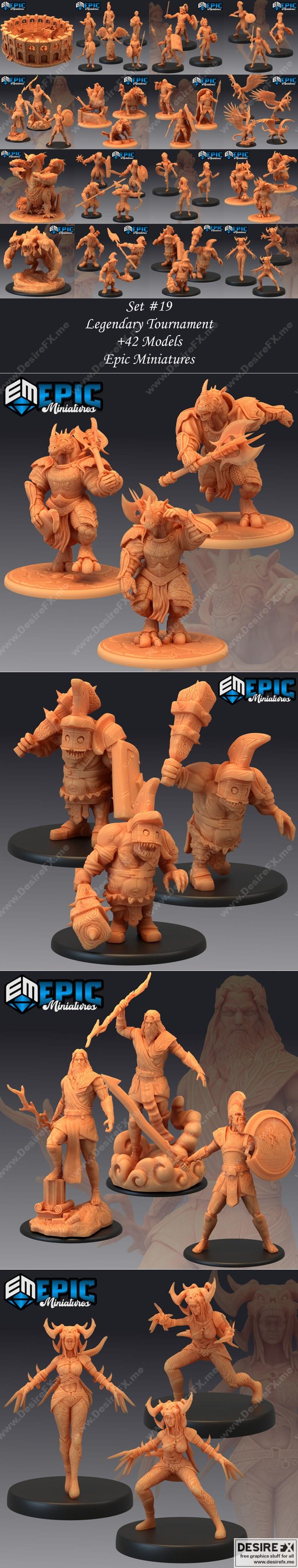 史诗迷你款——传奇锦标赛 3D打印模型|Epic Minis – Legendary Tournament – 3D Print Model STL
