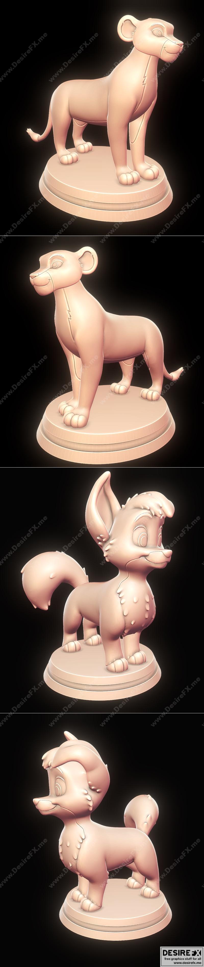 娜拉——狮子王与天使——Lady and the Tramp 2 3D打印模型|Nala – The Lion King and Angel – Lady and the Tramp 2 – 3D Print Model STL