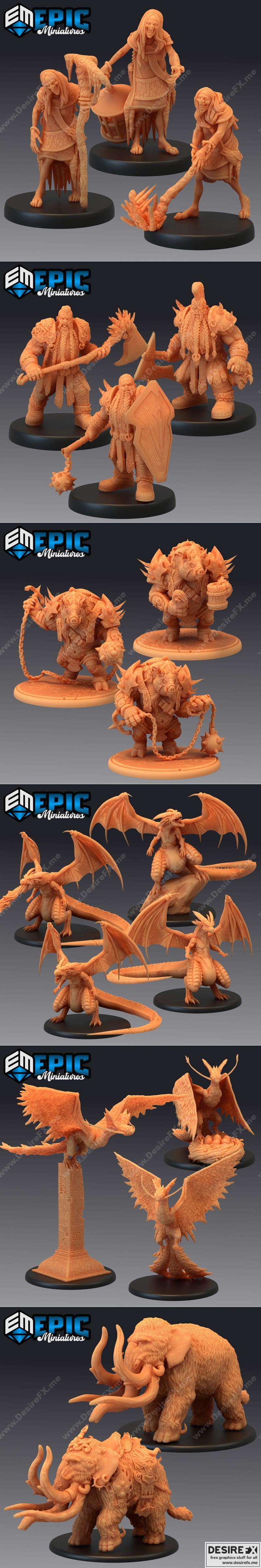 北欧劫掠者 3D打印模型|Epic Minis – Norse Raiders – 3D Print Model STL