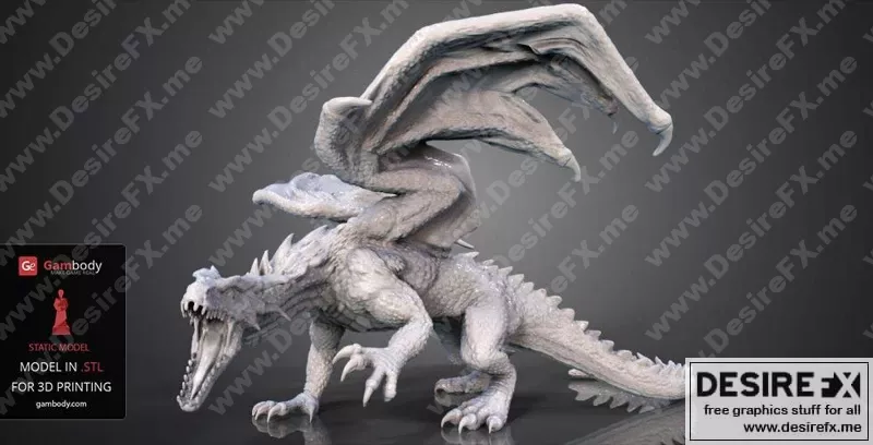 山龙 3D打印模型|MONTAIN DRAGON – 3D Print Model STL