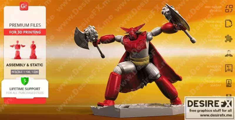 Getter-1机器人 3D打印模型|Getter-1 Robo, Super Robot – GamBody – 3D Print Model STL