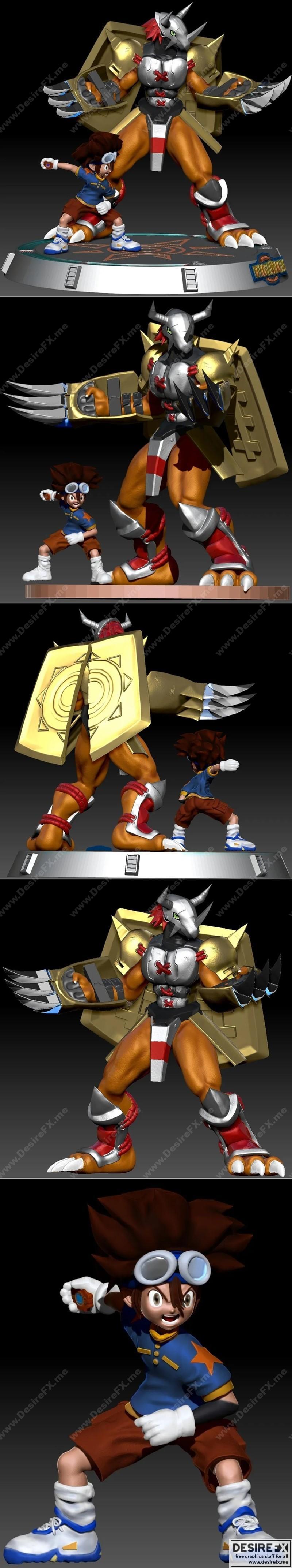 泰坦灰英mon 3D打印模型|Tai e Wargreymon Bionic – 3D Print Model STL