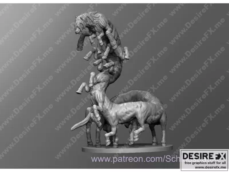 突变马 3D打印模型|Mutated Horse – 3D Print Model