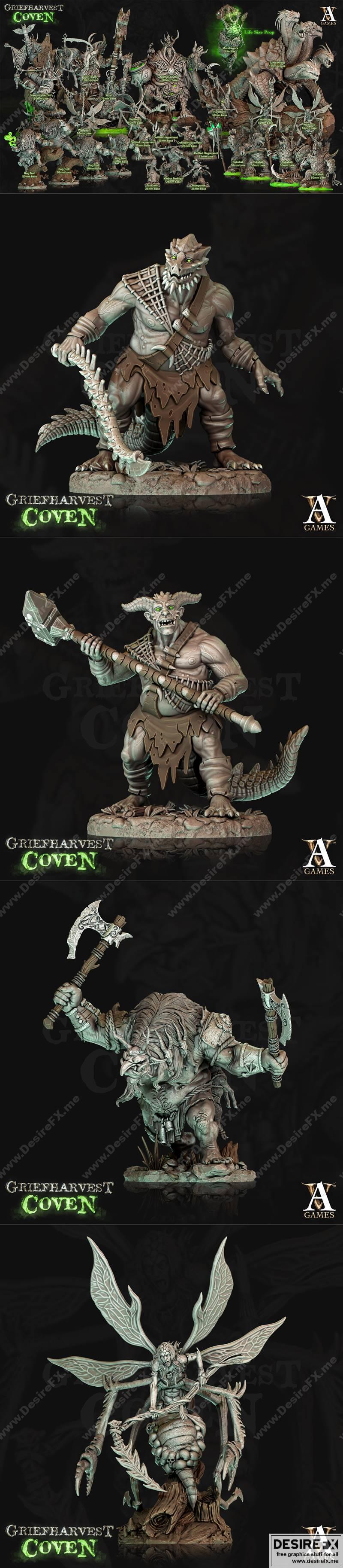 Archvillain Games - 《哀伤收获教团》3D打印模型|Archvillain Games – Griefharvest Coven September 2022 – 3D Print Model STL