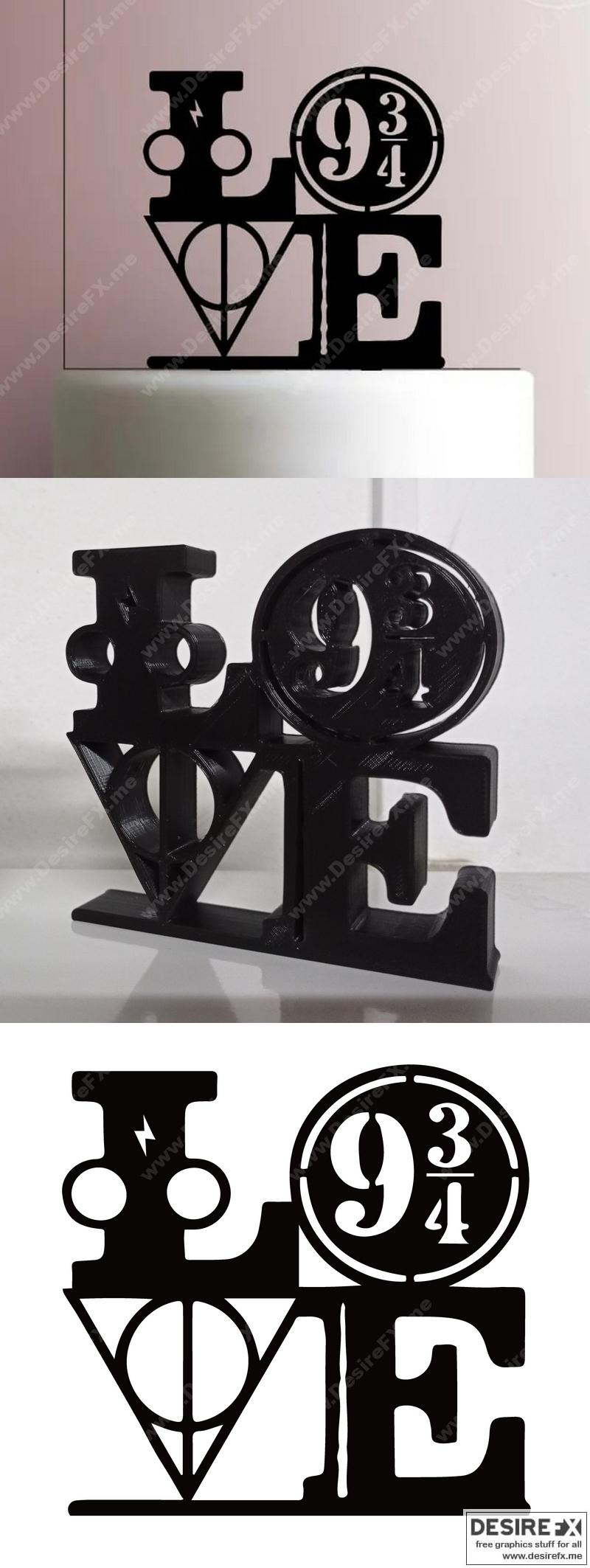 哈利波特 3D打印模型|Harry Potter LOVE – 3D Print Model STL