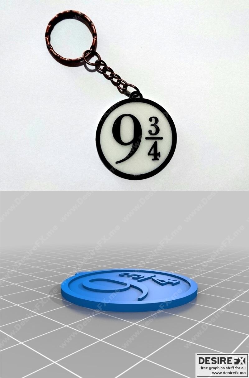 哈利波特钥匙扣 3D打印模型|Keychain Harry Potter – 3D Print Model STL