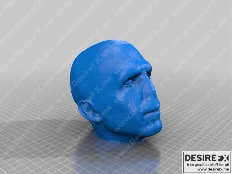 伏地魔头像 - 3D打印模型|Lord Voldemort Head- 3D Print Model STL