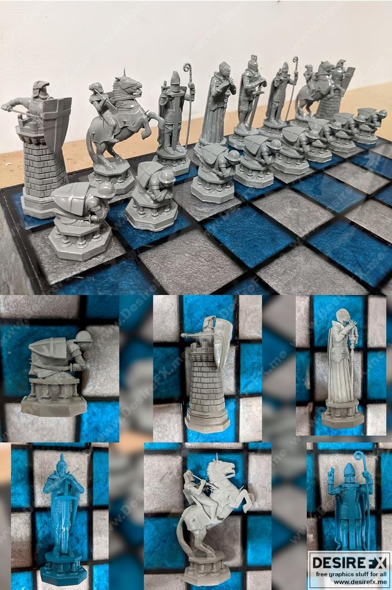 哈利波特棋盘 3D打印模型|Harry Potter Chess – 3D Print Model STL
