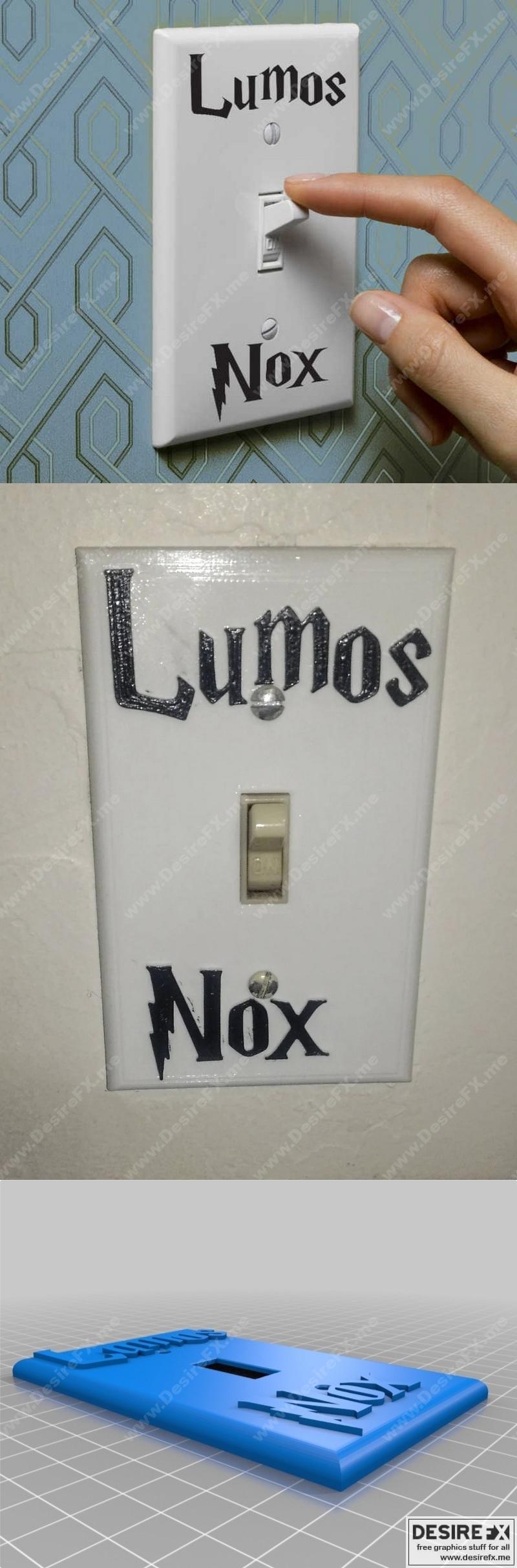 哈利波特 - 灯泡开关 - 3D打印模型|Harry Potter – Light Switch – 3D Print Model STL