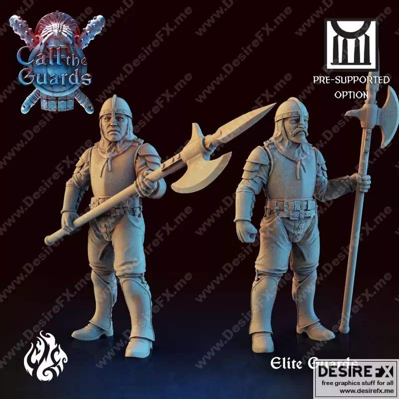 精英卫队 - 3D打印模型|Elite Guards – 3D Print Model STL