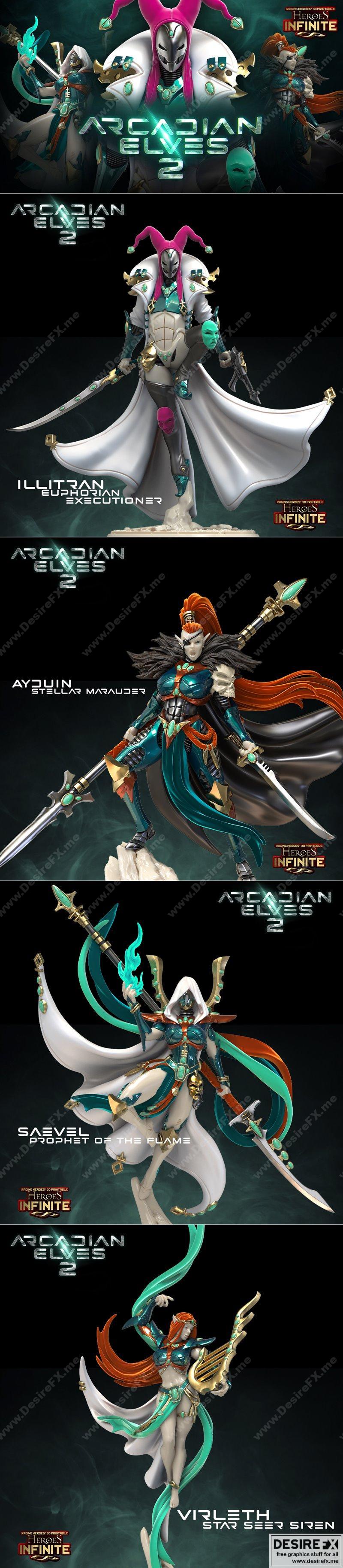 弧洲精灵 3D打印模型|Heroes Infinite – Arcadian Elves 2 August 2022 – 3D Print Model STL