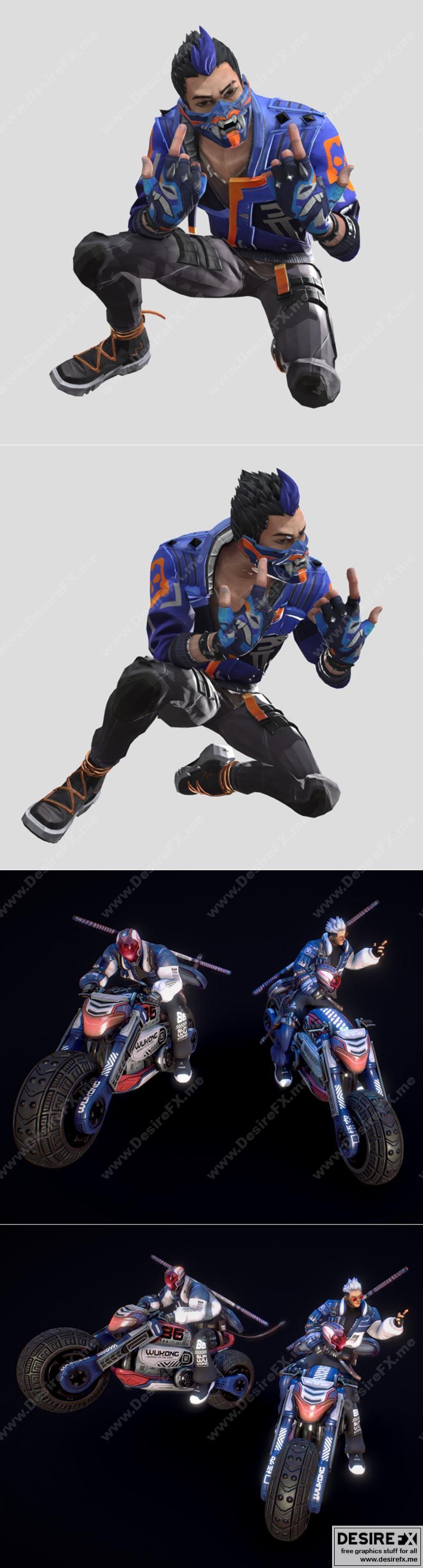 Valorant 雅鲁与赛博朋克悟空 3D打印模型完整版|Valorant Yoru and Cyberpunk Wukong – Complete Edition – 3D Print Model STL